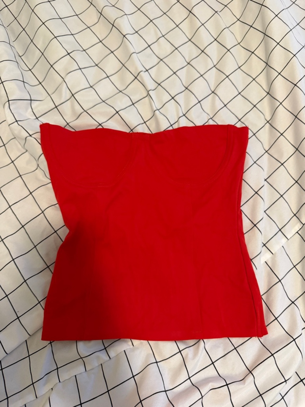 Zara Red Strapless Bustier Camisole